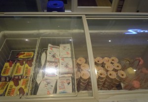 ice cream variants inside the cooler box